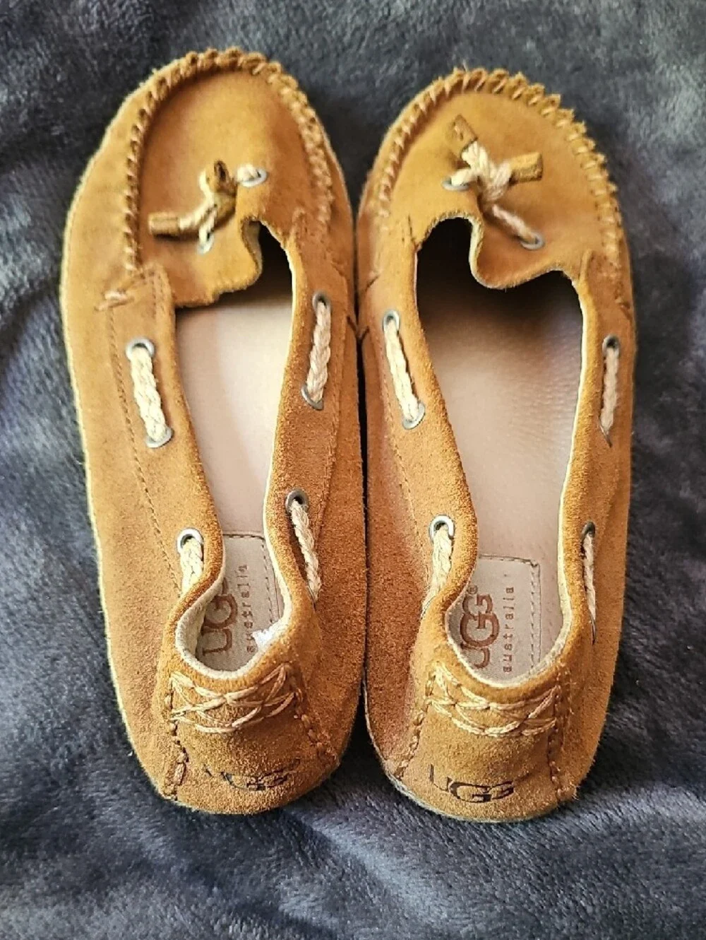 UGG Suede Slip-On Moccasins in Yellow
